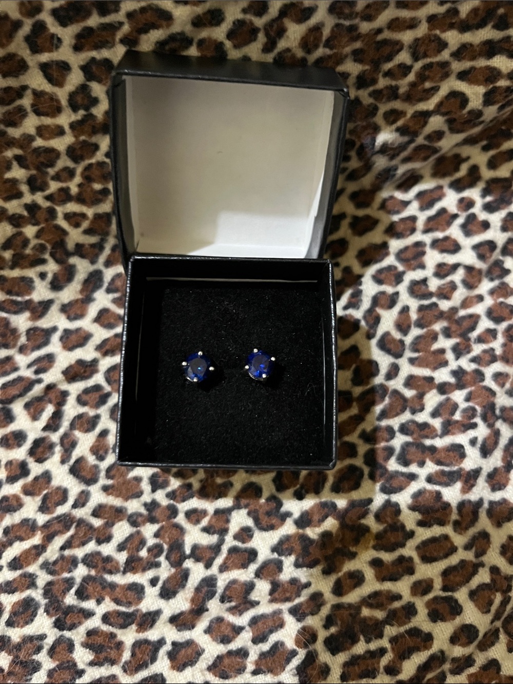 Classic Sapphire Blue Stud Earrings